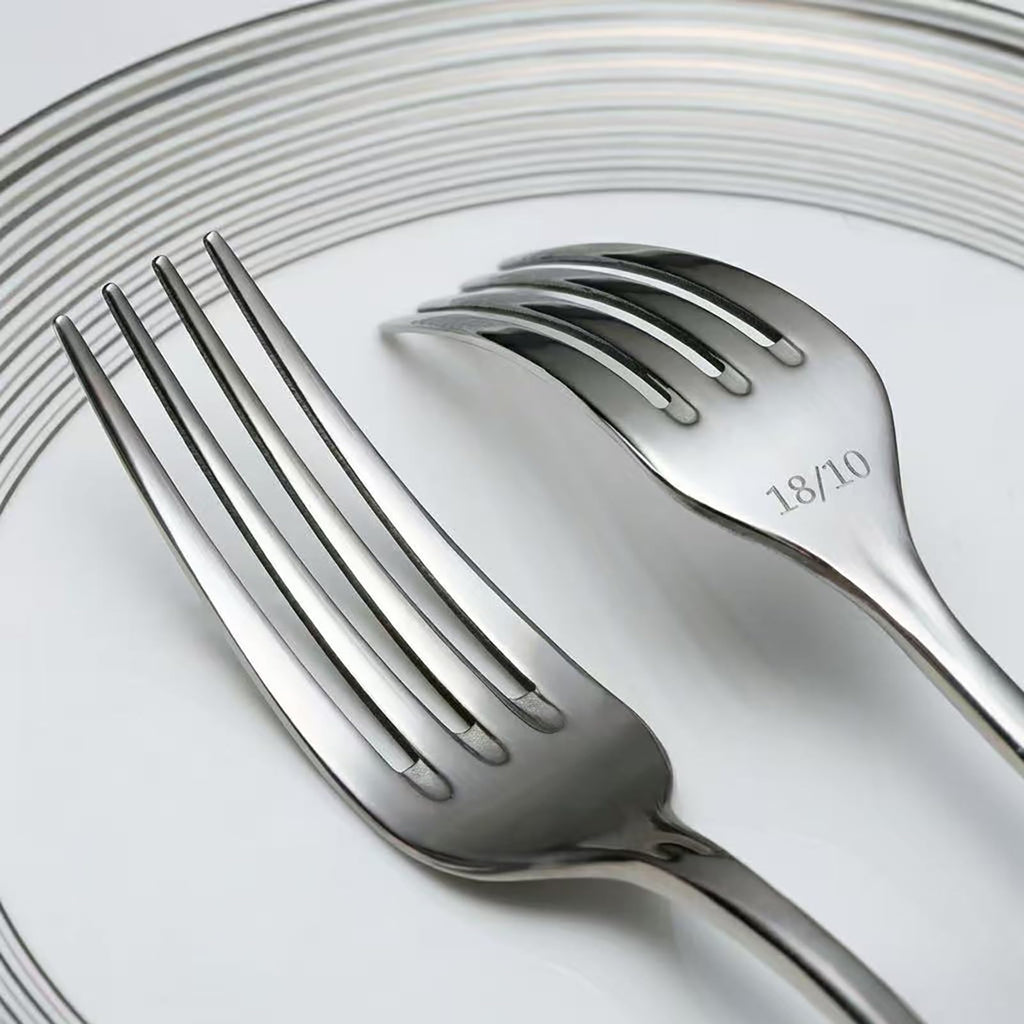 Premium 20 Piece Hammered Silverware Set with Smooth Edge, 18/10 Stainless Steel, Service for 4, Fine Flatware Set