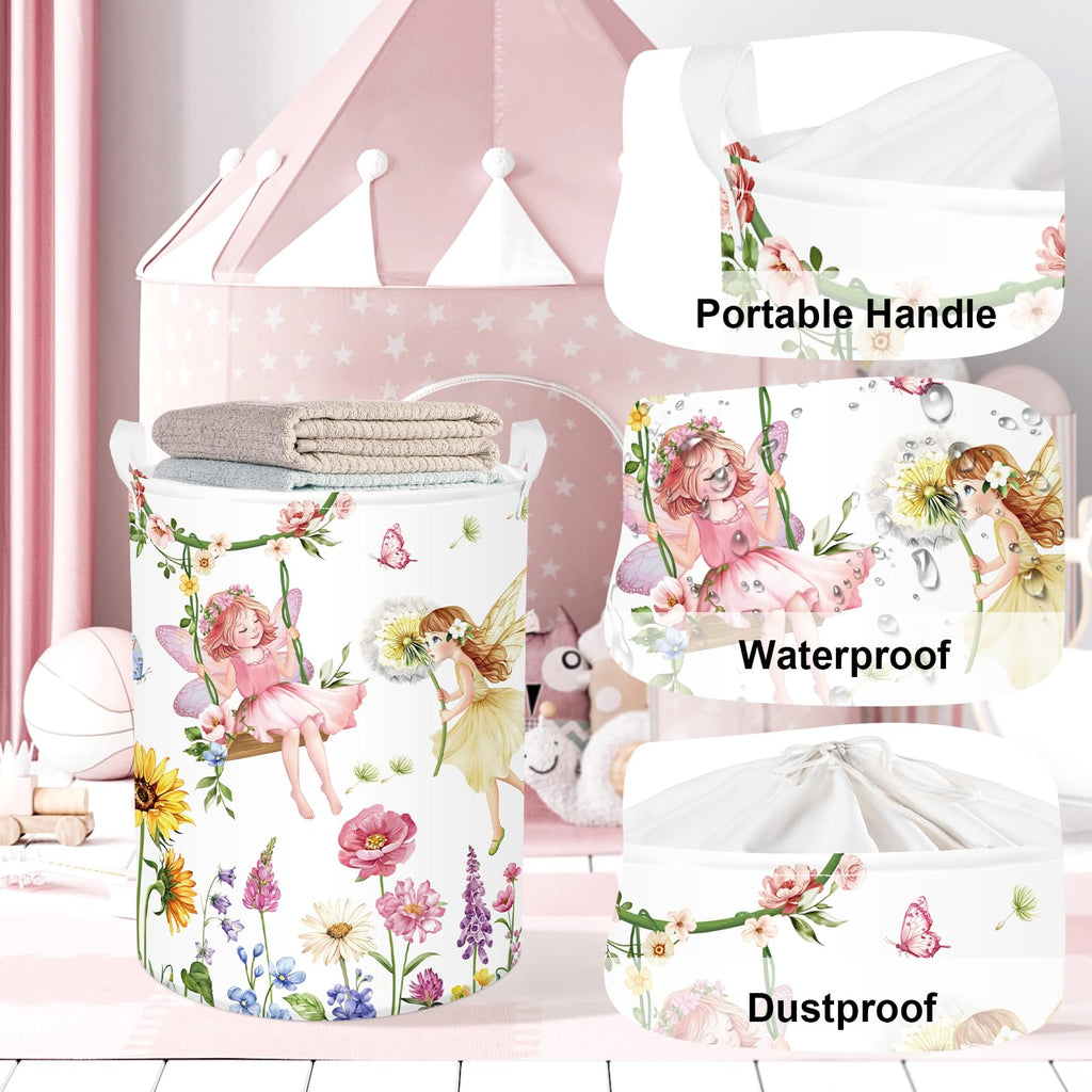 Fantasy Princess Laundry Hamper Colorful Large Storage Basket Collapsible Parents Organizer Kids Toy Clothes Bins