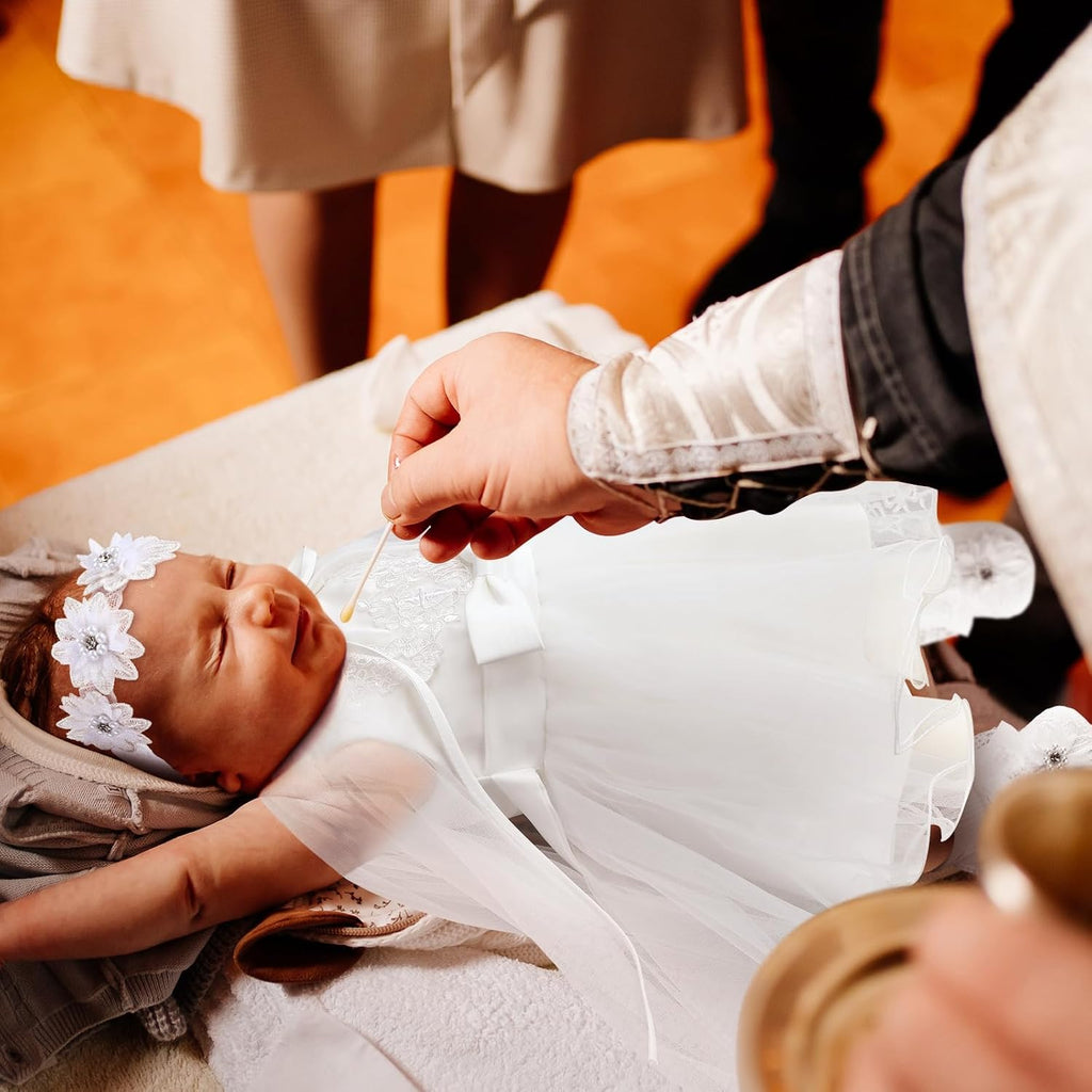 5 Pcs Baby Baptism Dresses for Girls Outfit