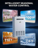 Propane Tankless Water Heater Outdoor, 5.2 GPM 130000 BTU On Demand Hot Water Heater with Remote Control