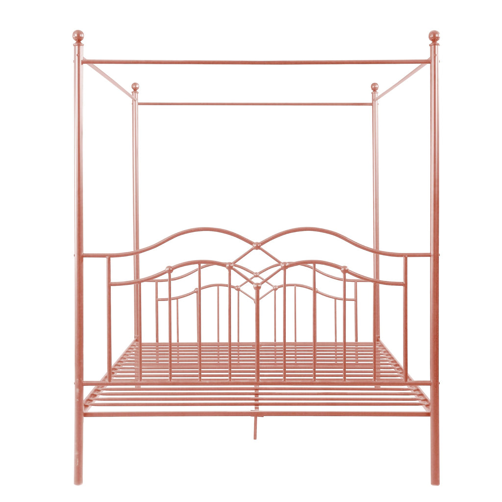 Eileen Metal Canopy Bed Frame with Headboard/Footboard, 4 Poster Platform Bed Frame with Classic