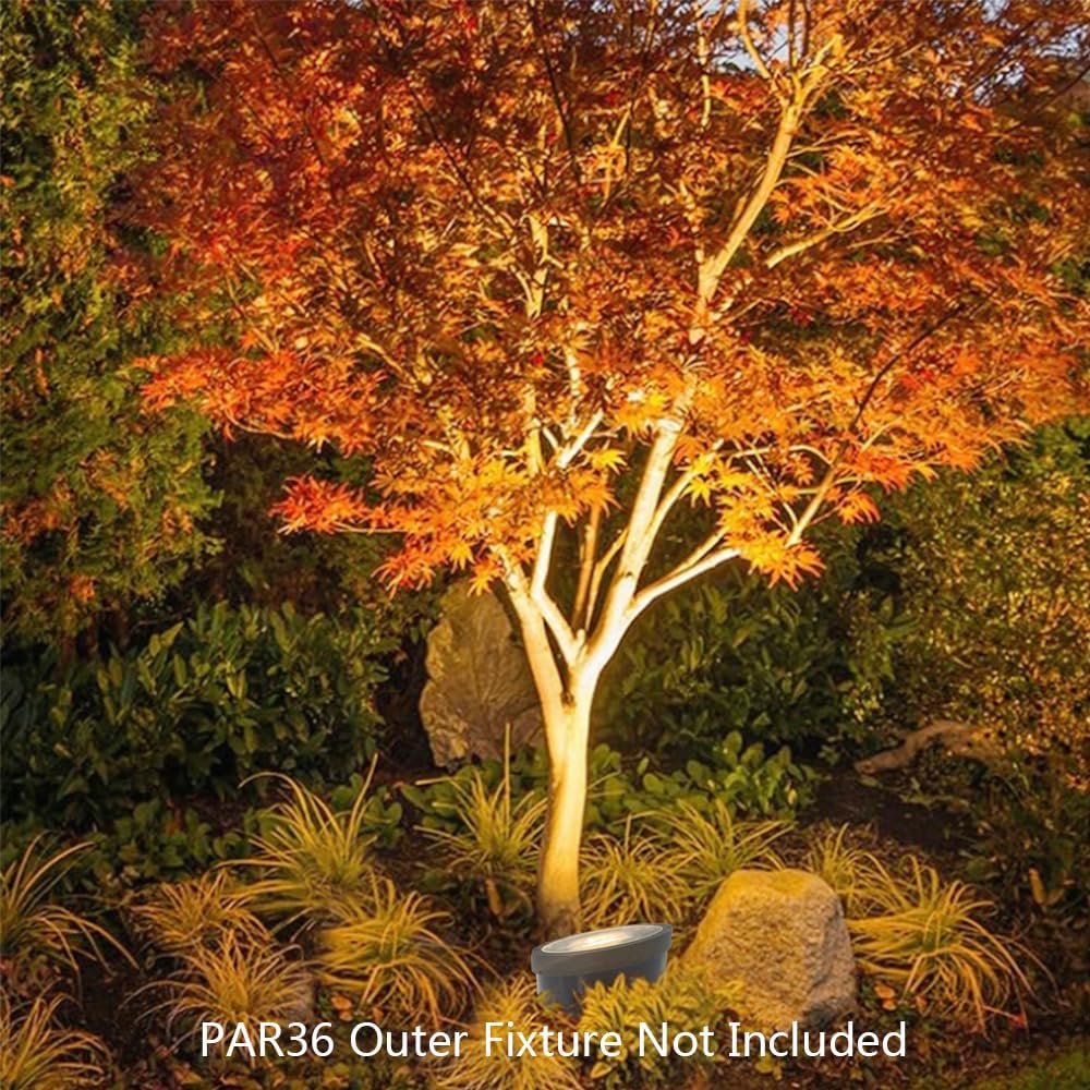 PAR36 LED Landscape Bulb 9-17V Water Resistant Landscape Lights | Cast Aluminum Outdoor Well Lights Tree Uplights