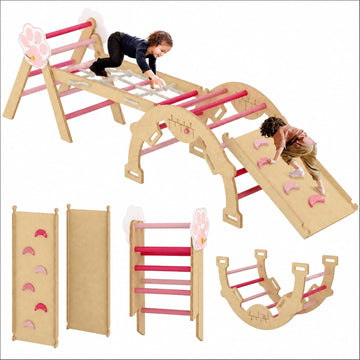 Triangle Set, Pink with Artboard for Toddlers 1-5 Year Old