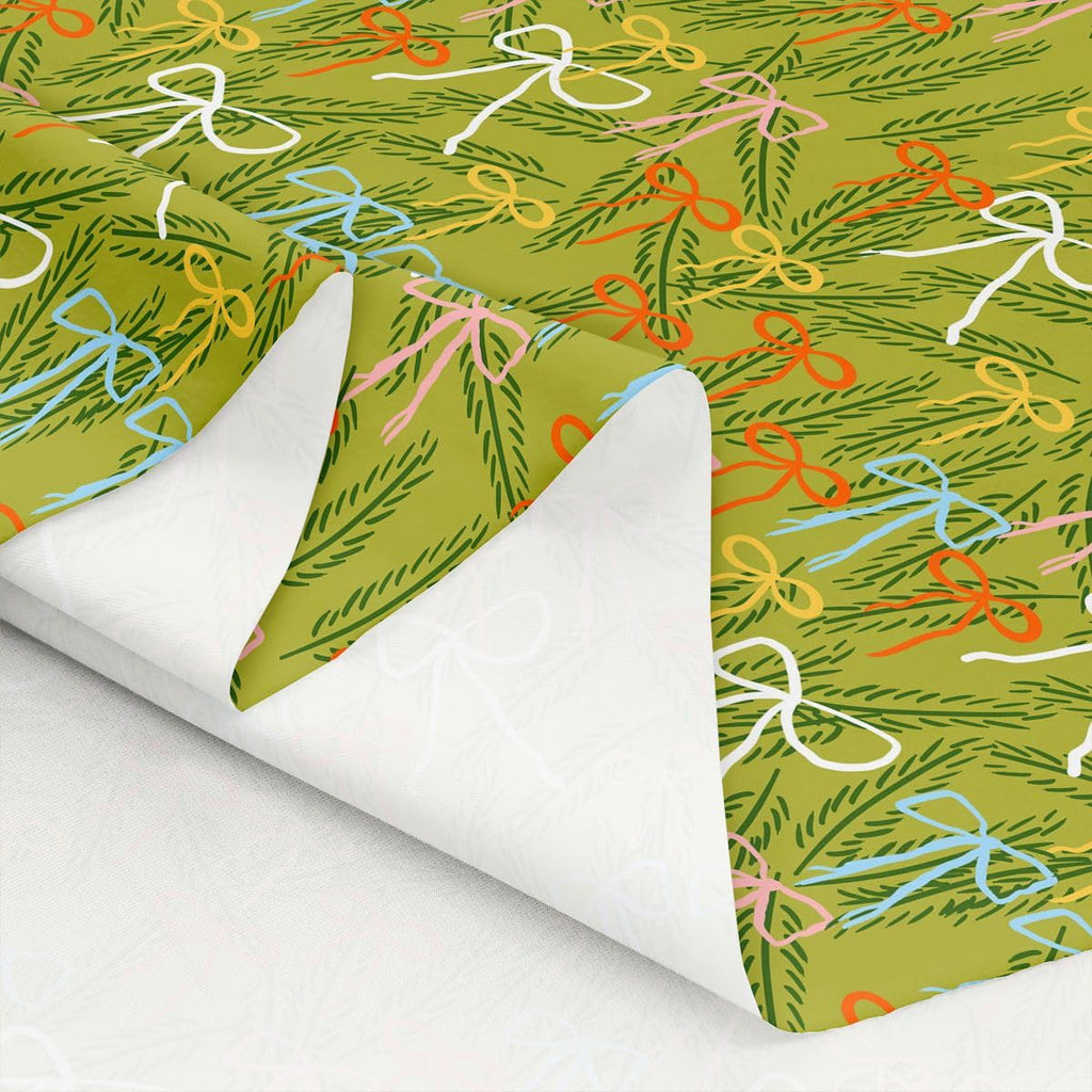 Xmas Colorful Bow Tie Polyester Fabric by The Yard Christmas