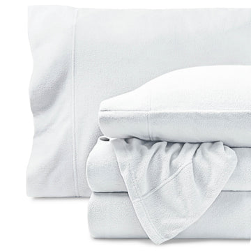 Super Soft Fleece Sheet Set (California King, White)