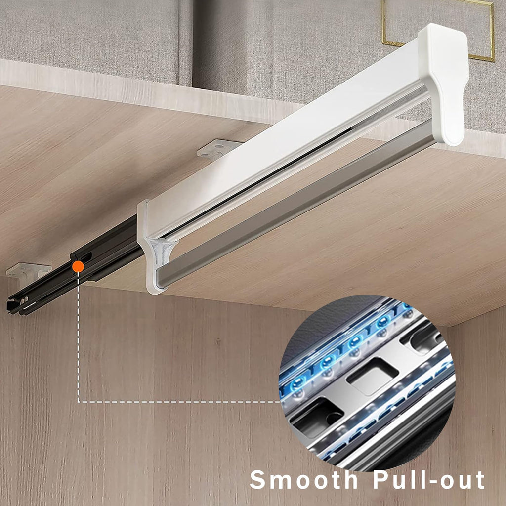 Valet Rod for Closet Pull Out, Heavy Duty Pants Rack 11.5inch