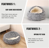 Cat Beds for Indoor Cats,Cat Cave for Puppy and Kitty,Calming Small Dog Bed for Small Dogs with Cover Cave,Cozy