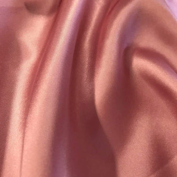 60" Wide Light Weight Polyester Soft Bridal Charmeuse Satin Fabric (Dusty Rose, 5 Yards)