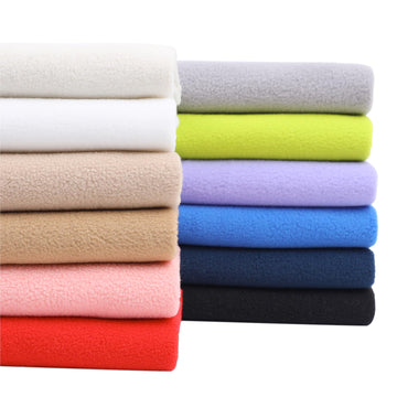 Knitted Polar Fleece Fabric, 10 x 10 inches, 12 Colors, Anti-Pill Plush Polyester for DIY Sewing Crafts