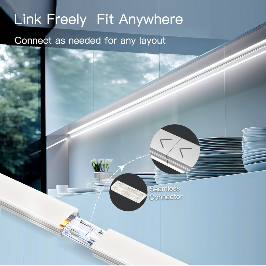 Under Cabinet LED Lighting Bars, 6-Pack, Plug-in, Dimmable