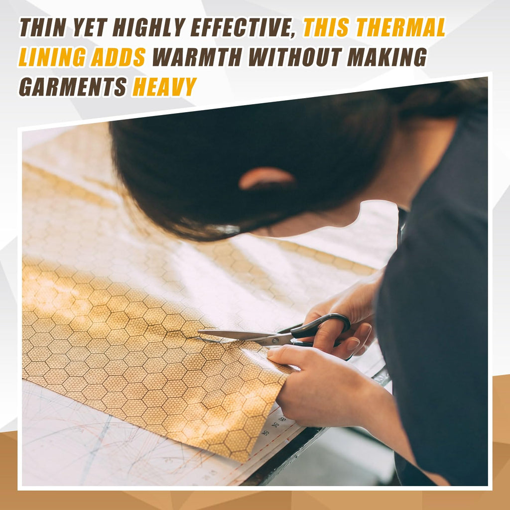Graphene Thermal Fabric 59" x 2 Yard Honeycomb Insulated Lining