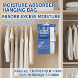 Dehumidifier Bags Hanging Moisture Absorbers - 4 Packs Dehumidifiers for Home Closet Bathroom Basement