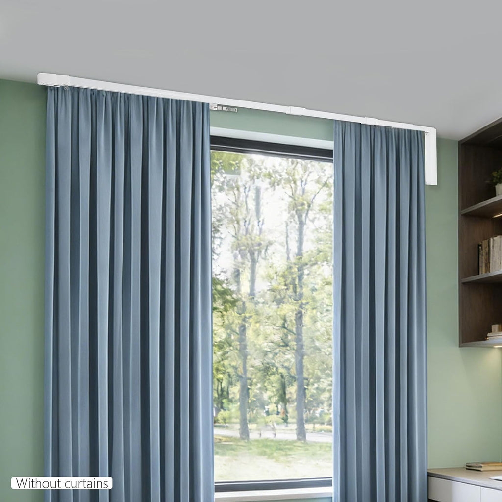 Headry Electric Curtain Track with Remote Control, Home Motorized Curtain Rail, Smart APP Adjustable Length 47-126