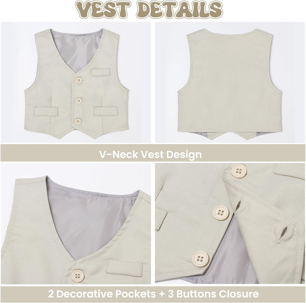 Baby Boy Suit Set Infant Tuxedo Boys Formal Outfit