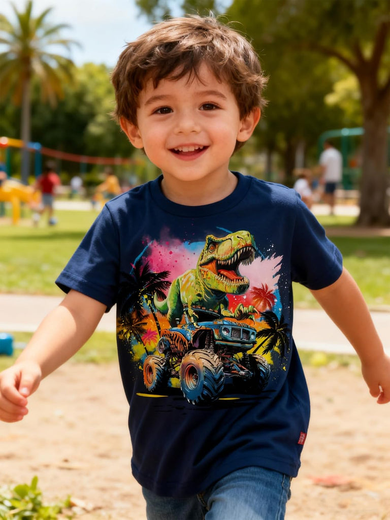 Toddler Boys Shirts Truck Dinosaur Kids Tshirt
