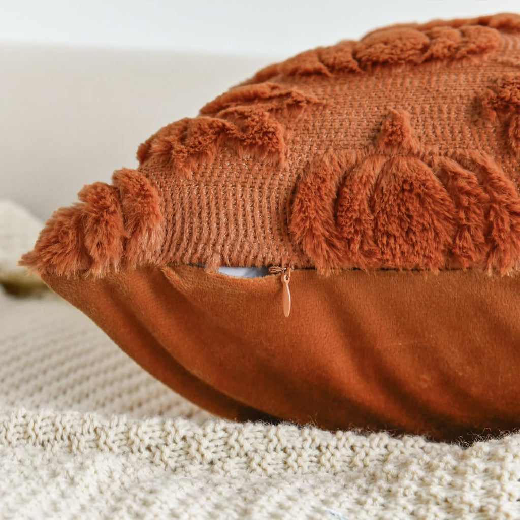 Caramel Pumpkin Fall Throw Pillow Covers 20x20 Inch