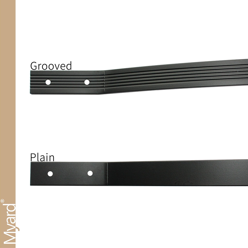 32-1/4'' Grooved Aluminum Deck Balusters, Arc Arch Style, Matte Black