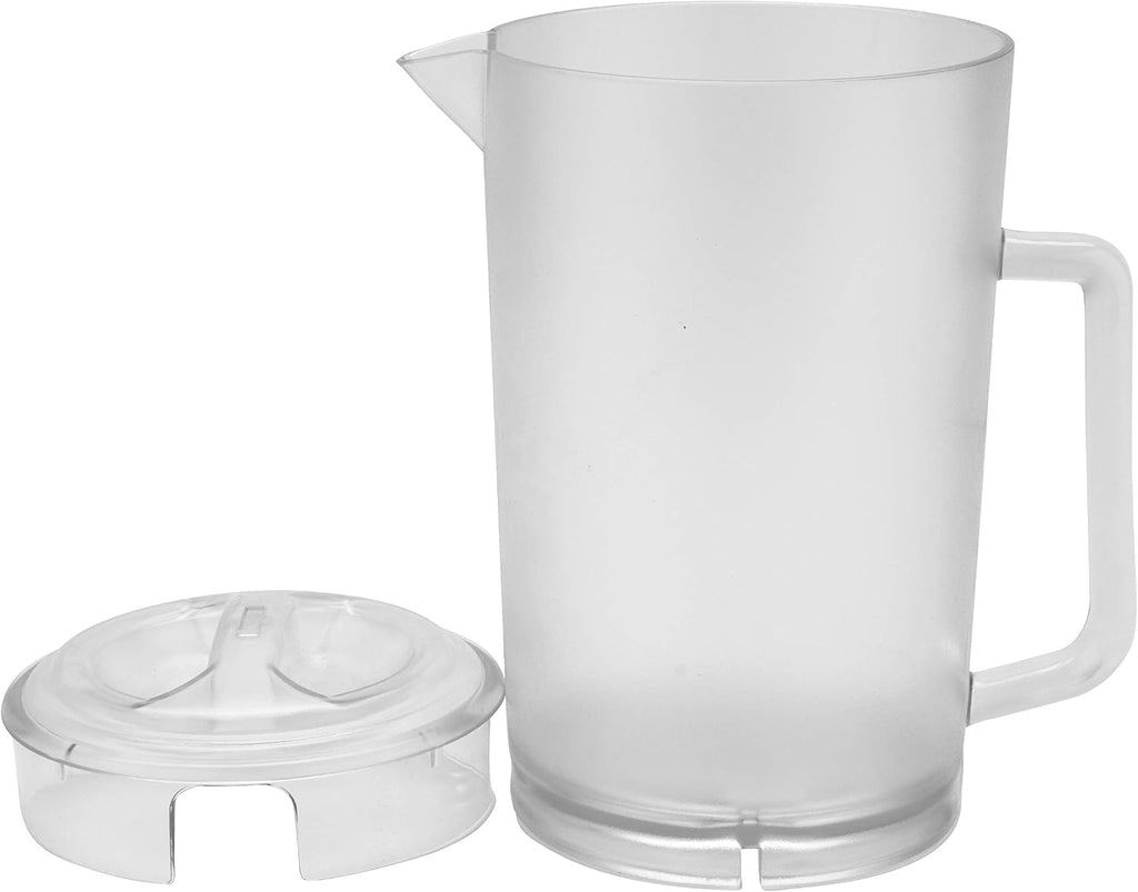 G.E.T. P-3064-1-CL-EC BPA-Free Textured Scratch-Resistant Plastic Pitcher with Lid, 2 Quart (64 Ounce), Clear