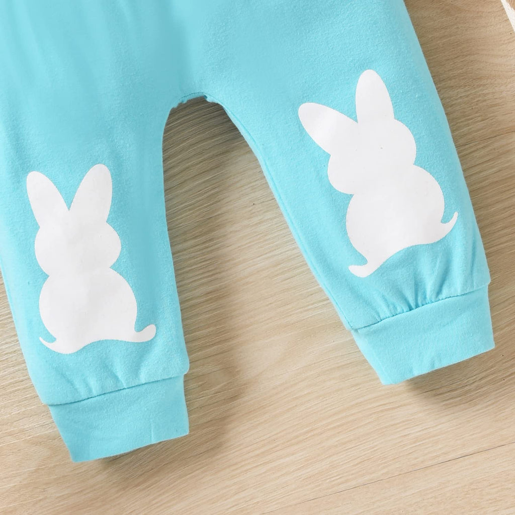 My First Easter Outfit Preemie Newborn Infant Baby Boy Long Sleeve Bow Tie Romper Bunny Pants Sets with Hat 1st