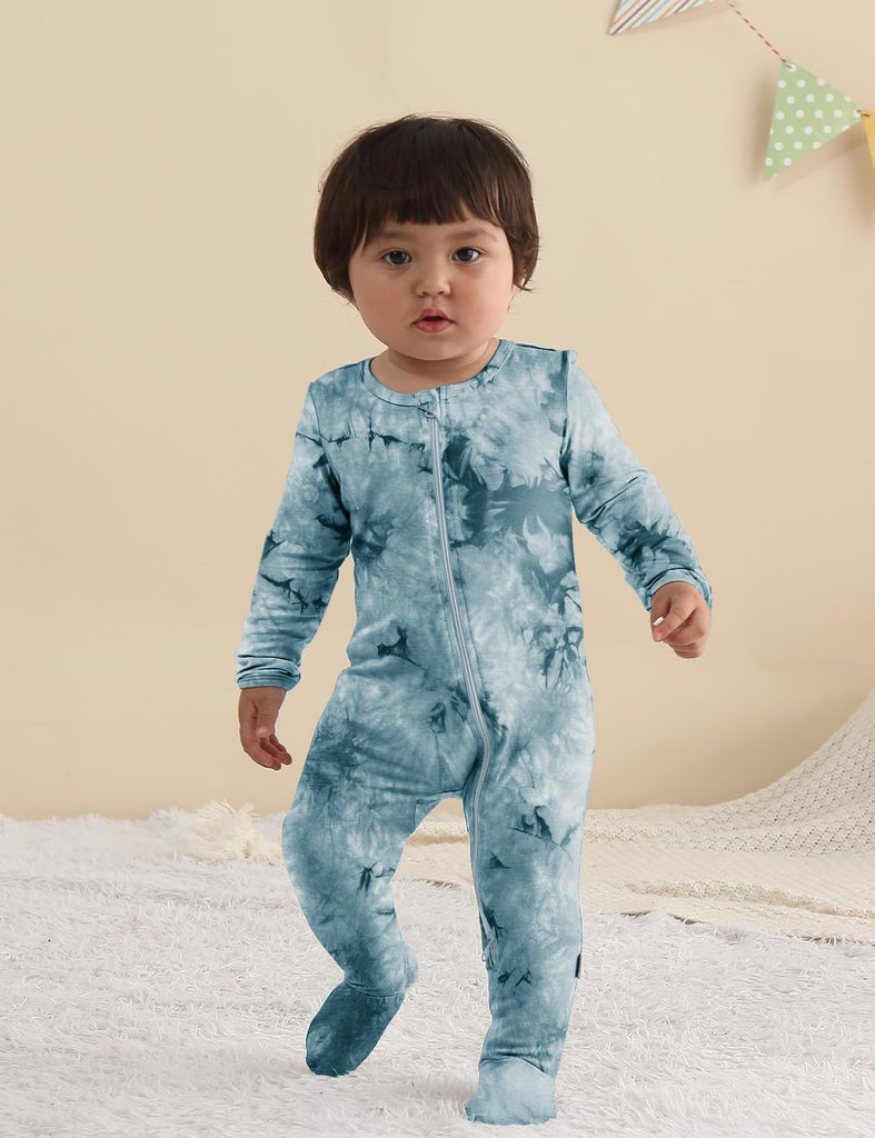 Baby Girls Boys Bamboo Rayon Pajamas,Footed Pjs