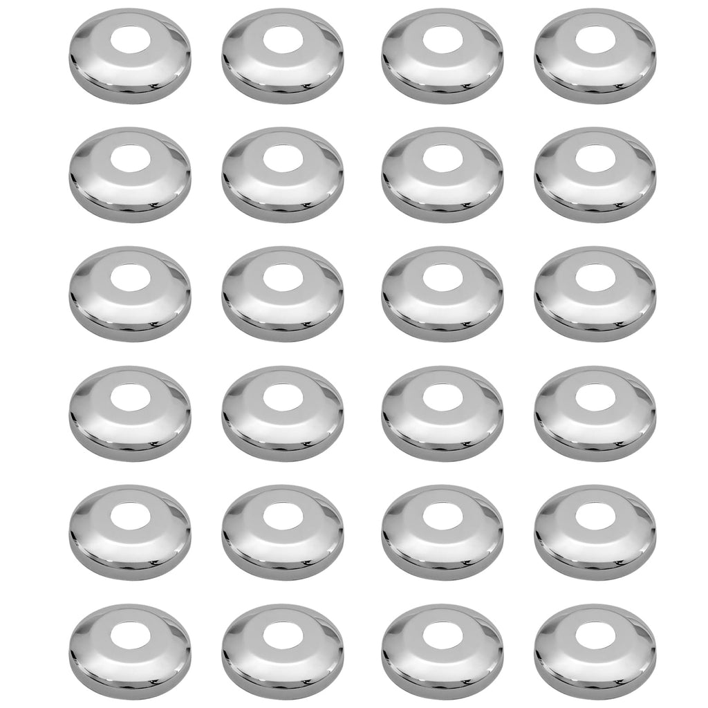 24 Pack 1/2" Chrome Escutcheon Plate