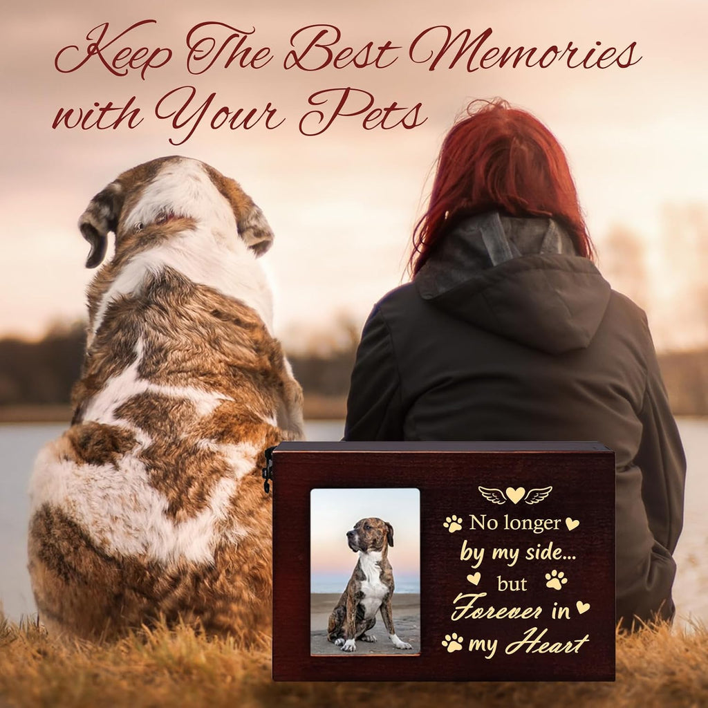 Pet Urns for Dog or Cat Ashes, Wooden Dog Urn for Ashes