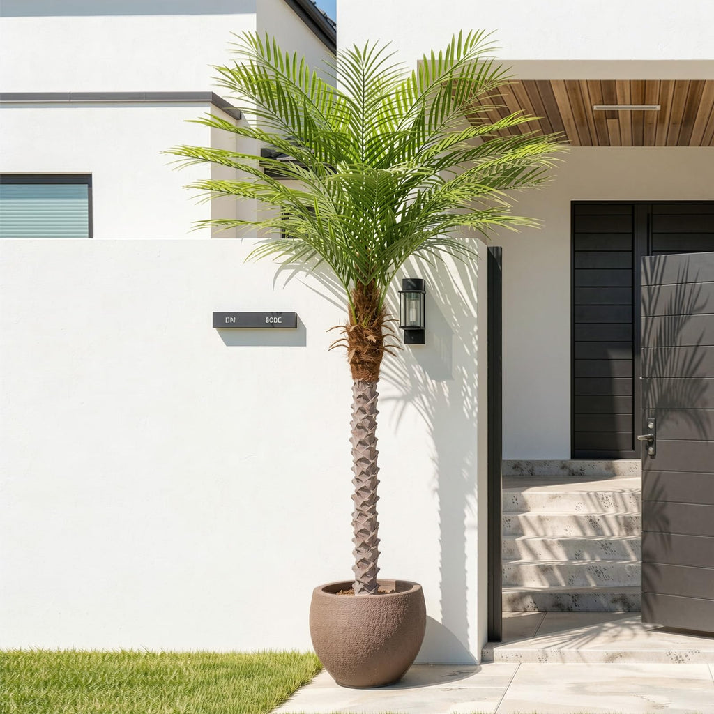 5ft Artificial Phoenix Palm Tree Tall Artificial Palm Trees with 15 Adjustable Leaves, Faux Phoenix Palm Plants for
