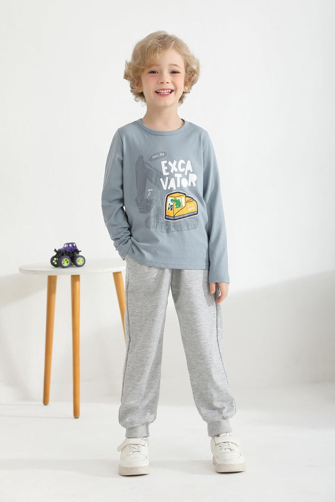 4 Pack Toddler Boys Long Sleeve Shirts Baby Tees Shirts Cotton Tops