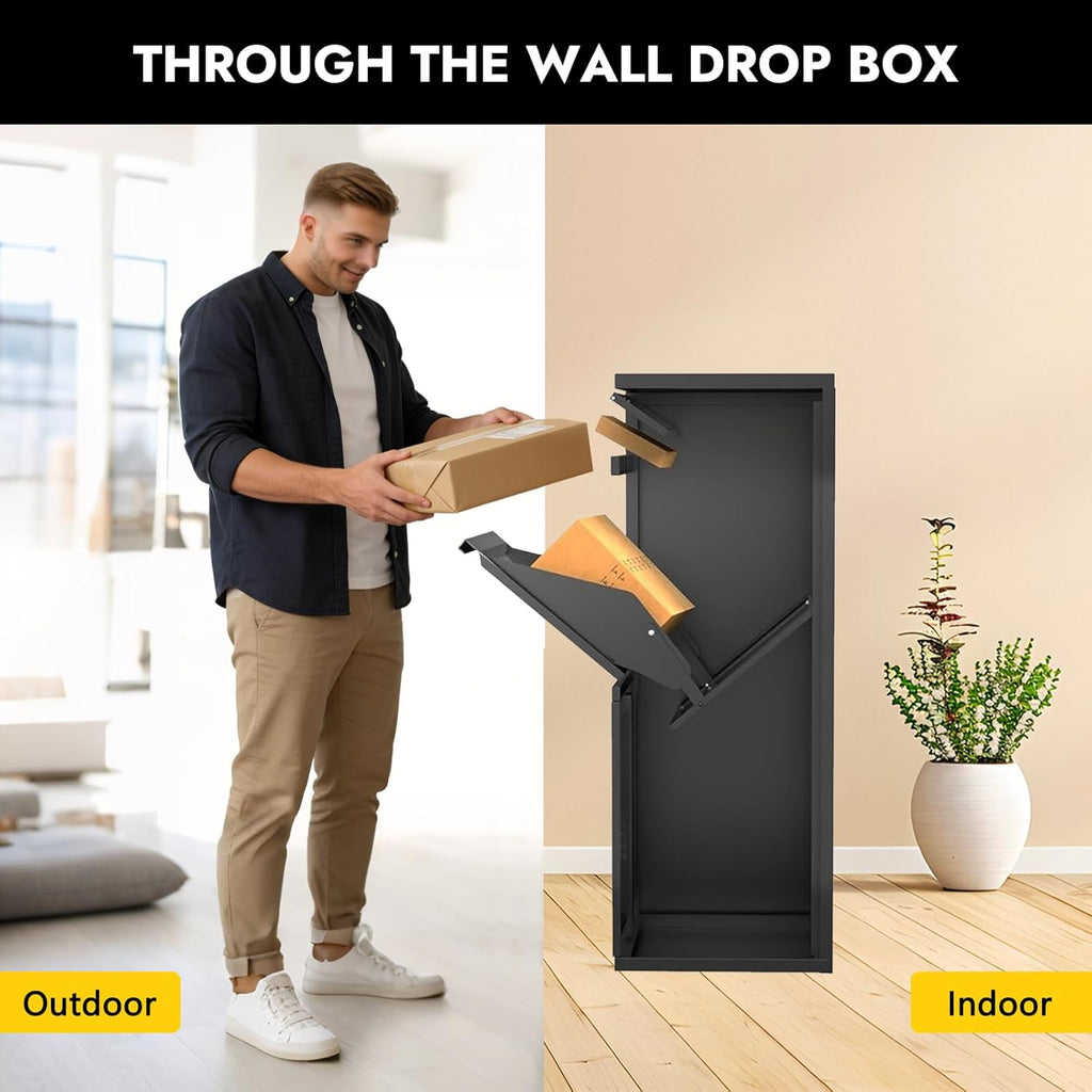 Package Delivery Boxes 41.54"x19.69"x15.75" Cold-Rolled Steel Delivery Box for Packages & Mails