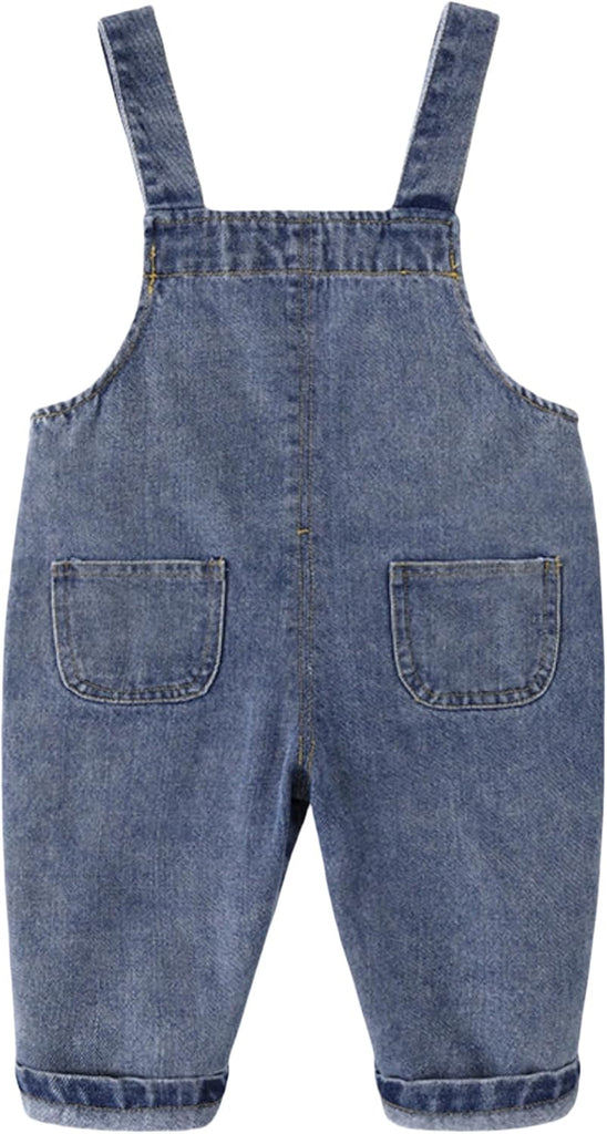 Baby Denim Overall Toddler Soft Cute Workwear Bib Pants Jeans Jumpsuit