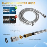 6 Spray Modes High Pressure Handheld Showerhead Set Upgraded 5 Inches Shower Head with Handheld Spray Premium Chrome