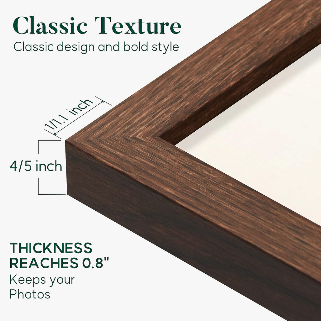 12x12 Frame, Distressed Farmhouse Wood Texture Picture Frame