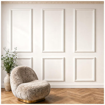 Peel and Stick Wall Molding Kit, 3 Set Pre-Cut Wainscoting Panels, 24x54in
