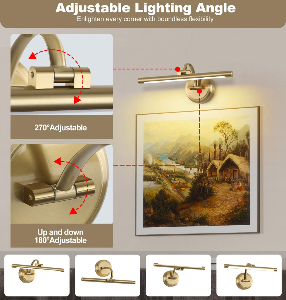 Modern Dimmable Picture Lights for Wall 15.75 Inch Hard-Wired LED Picture Frame Lights for Paintings Gallery Light