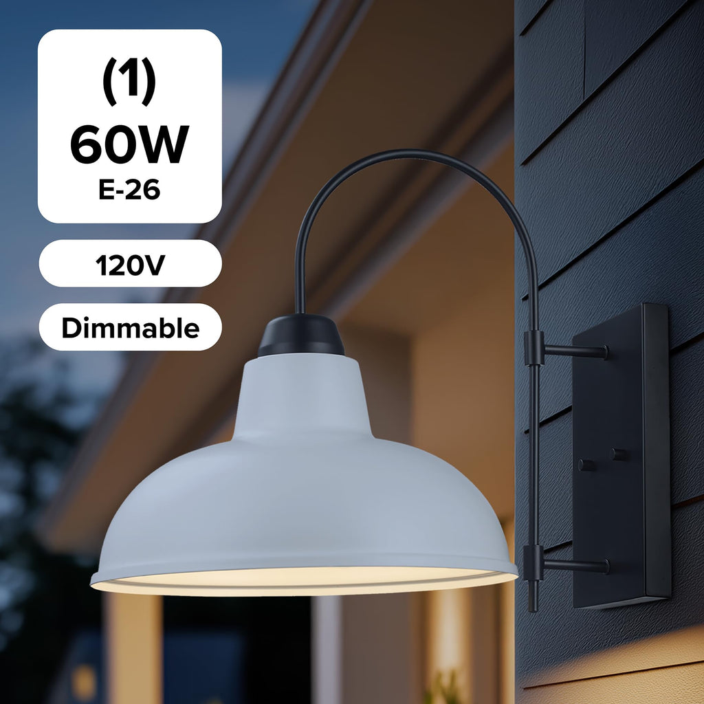 Hamilton Hawthorne Outdoor Wall Lamp | Black Finish | 13.75 x 13.75 Inch Exterior Wall Sconce | Wet Rated | E26 Bulb