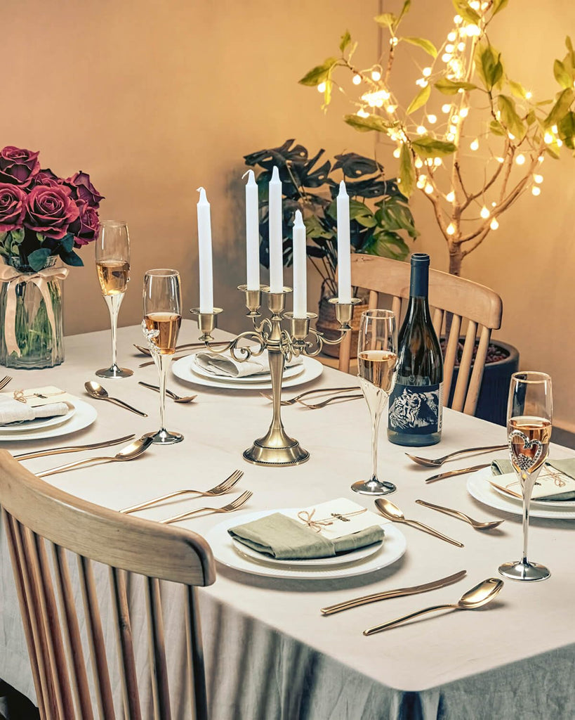 20-Piece Gold Silverware Set for 4,Modern 18/10 Stainless Steel Flatware Set,Luxury Cutlery Set,Unique Utensils Set