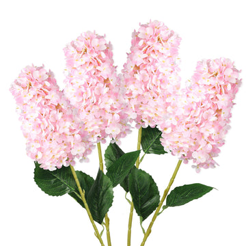 Pink Artificial 33.5" Conical Faux Hydrangeas