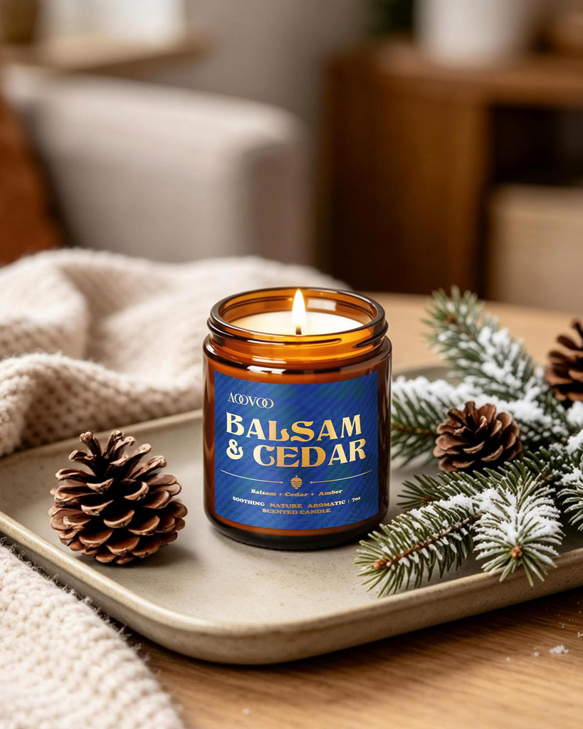 6 Pack Winter Candles Set - 42 oz Candle Gift Scented
