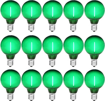 G40 Green Light Bulb LED Replacement Bulbs, Shatterproof E12 1W