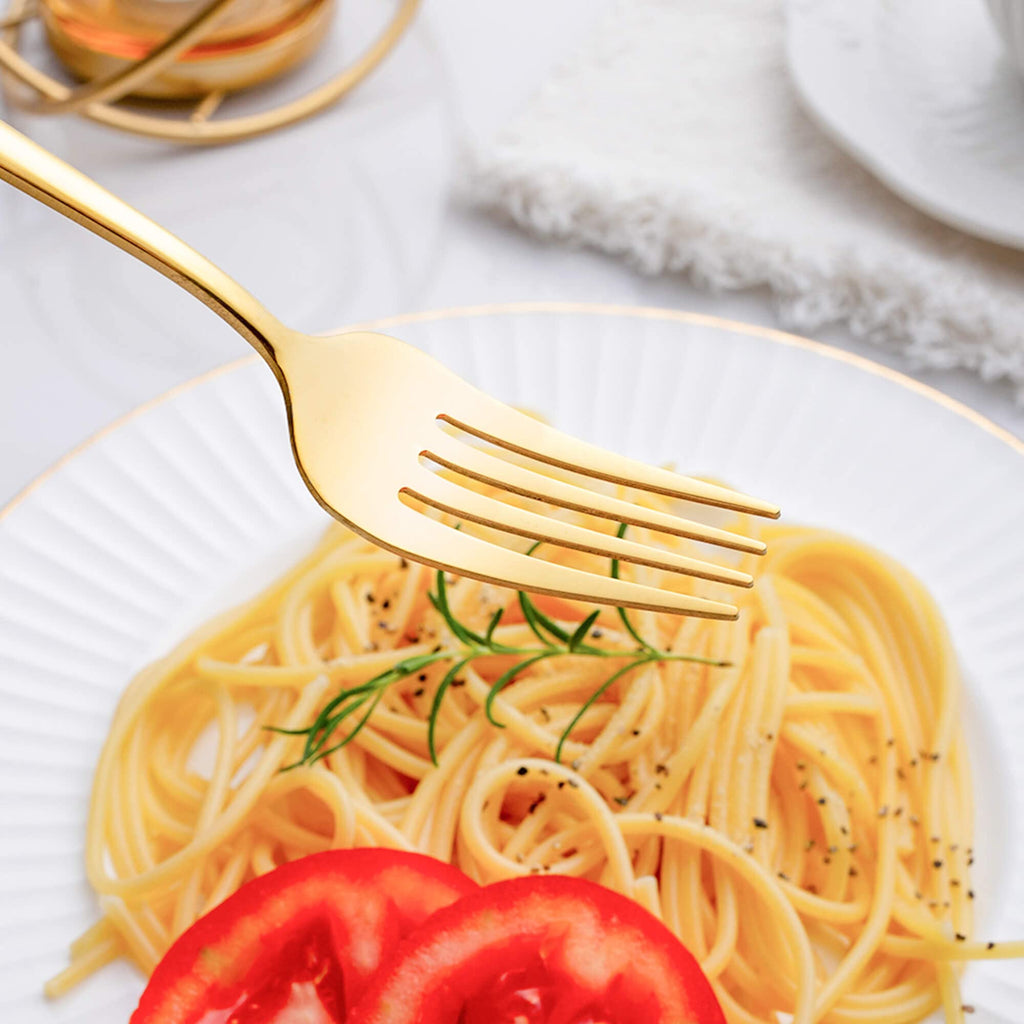 20 Piece Gold Silverware Set,Stainless Steel Flatware Cutlery Set Service for 4 Including Forks Spoons Knives,Kitchen
