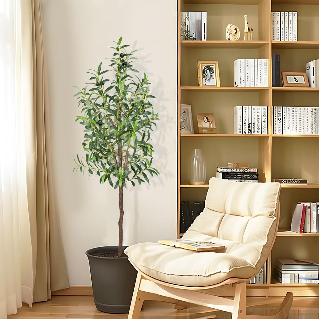 5FT Artificial Olive Tree, Tall Faux Olive Trees 60in Indoor, 1Pack