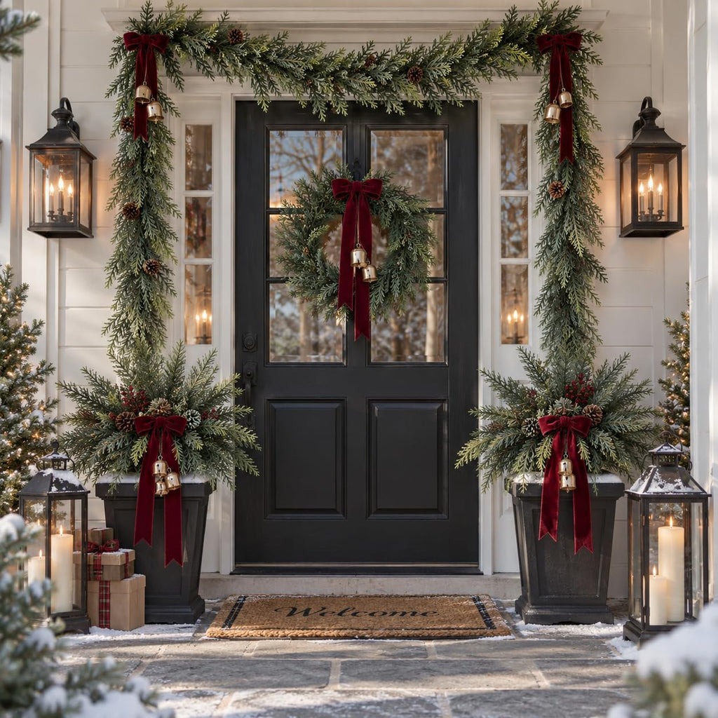 15FT Real Touch Artificial Cedar Garland for Christmas Decor