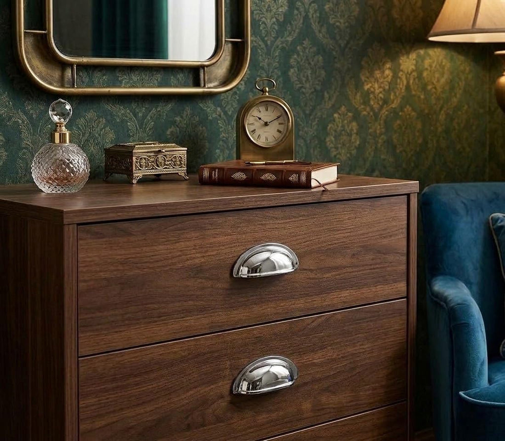 2 Pack 3" Drawer Pulls Polished Nickel Cabinet Cup Pulls Kitchen Hardware Cabinet Handles Drawer Handles Knobs 3 inch