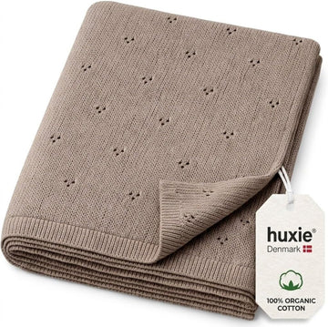 Pointelle Knit Baby Blanket - 100% Organic Cotton, Newborn Crib Quilt