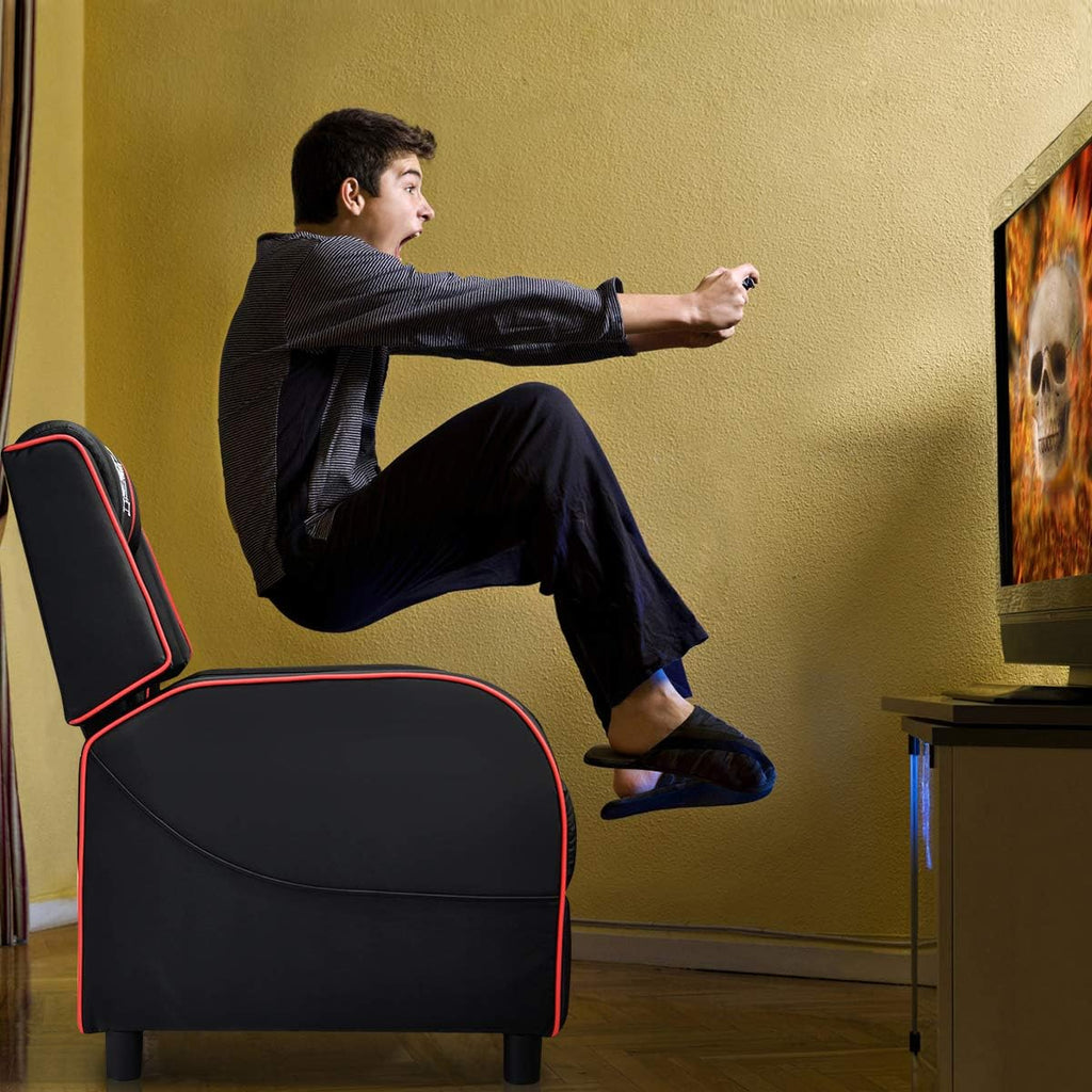 Gaming Recliner Chair, Adjustable Massage Gaming Chairs for Adults, Ergonomic Comfortable Lounge Leather Sofa