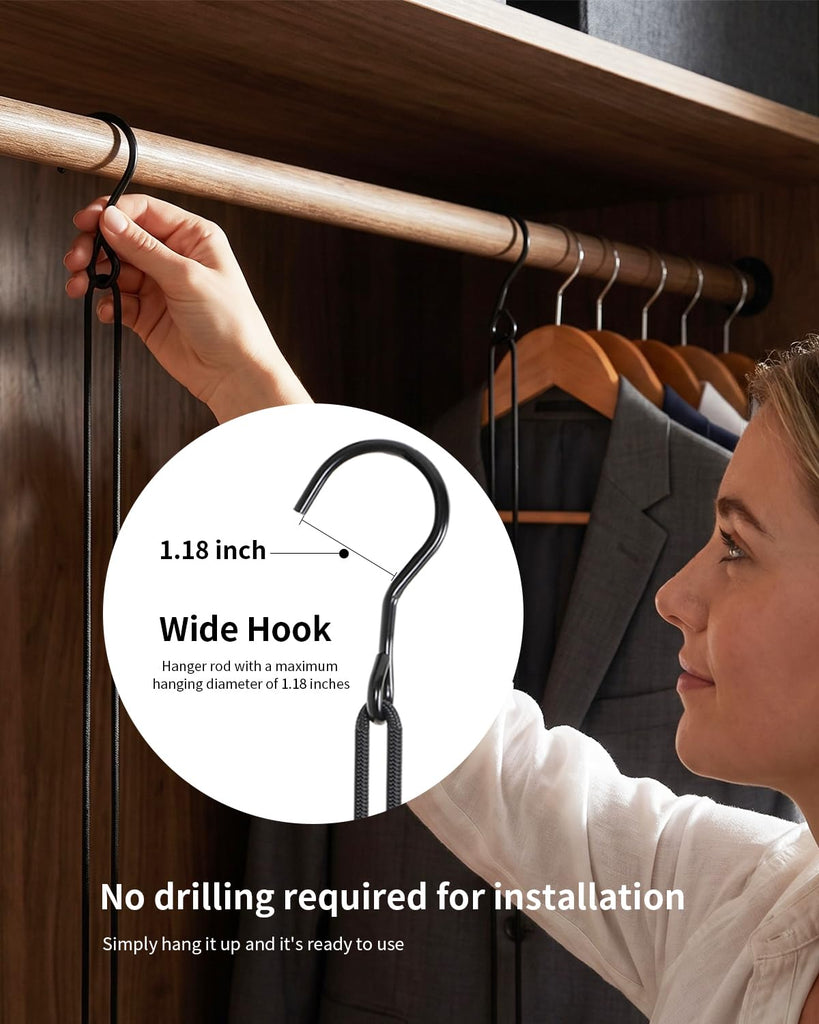 Adjustable Closet Hanging Rod 17-30" Gold Closet Rod Extender 2Pack