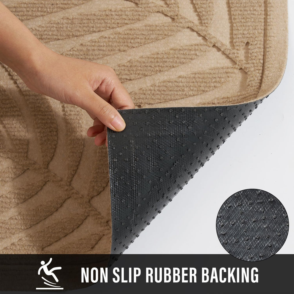 Front Door Mat, Absorbent Resist Dirt Welcome Door Mat Indoor Outdoor, Waterproof Doormat, Sturdy Non Slip Backing