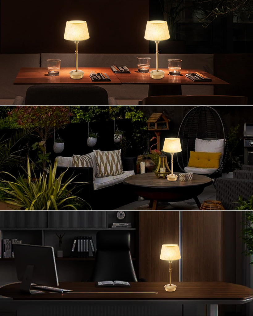 Cordless Rechargeable Table Lamp, Small Battery Operated Table Light