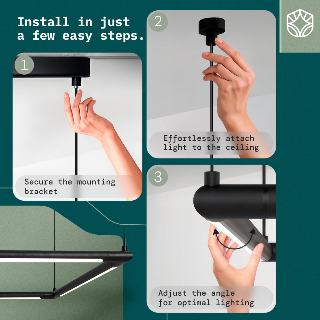 Professional LED Billiard & Pool Table Light, Non-Flickering & Evenly Distributed Light Source & Adjustable Height
