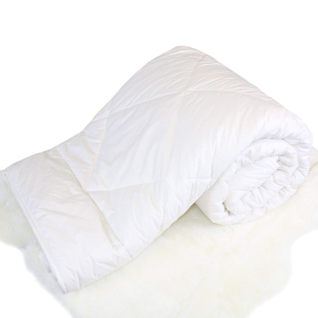 Premium Australian Wool Duvet Insert Bed Comforter, Mid-Weight Wool Comforter, Washable
